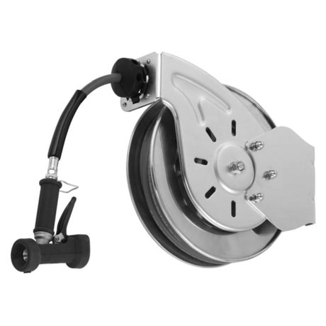 T&S Brass B-7132-02 Hose Reel Open 3/8" X 35' Hose With Stainless Steel Rear Trigger Spray Valve