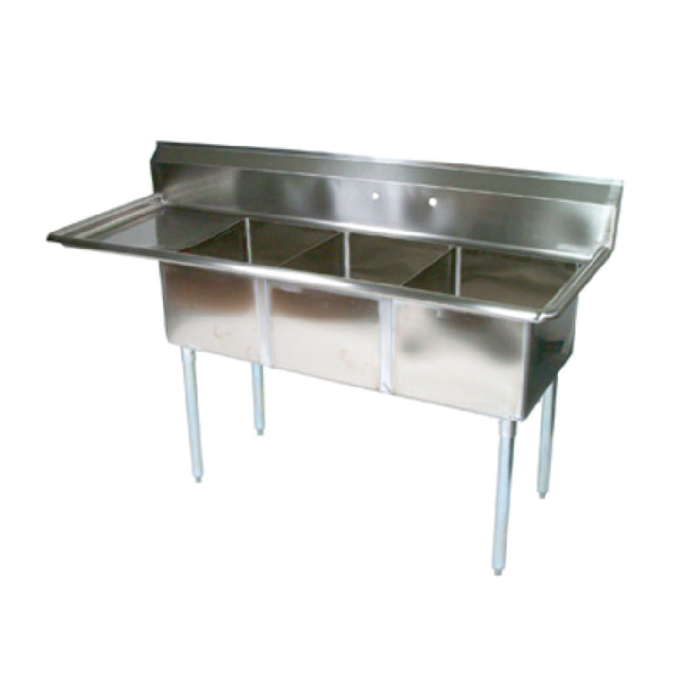 John Boos E3S8-1014-10L15-X E-Series Sink 3-compartment 47-1/2"W X 19-1/2"D X 43-3/4"H Overall Size