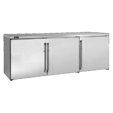 Perlick BBRLP72 Low Profile Refrigerated Back Bar Cabinet Three-section 72"W