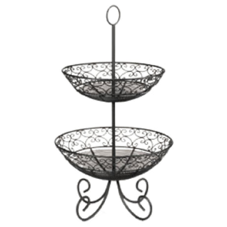 Tablecraft BKT2 Mediterranean Collection™ Basket Two-tiered 10" & 12" Baskets