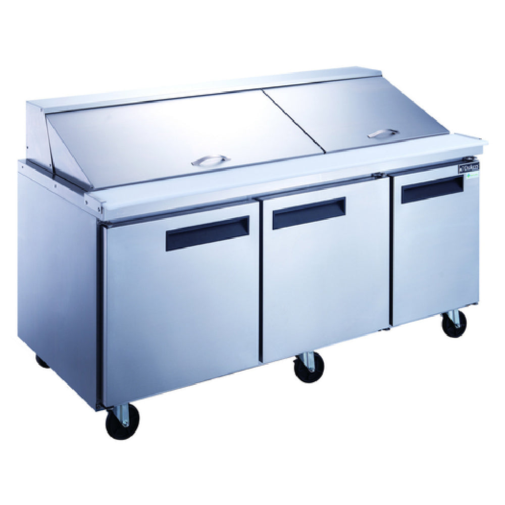 Dukers Appliance Co. USA Ltd. DSP72-30M-S3 Mega Top Sandwich/Salad Prep Table Three-section