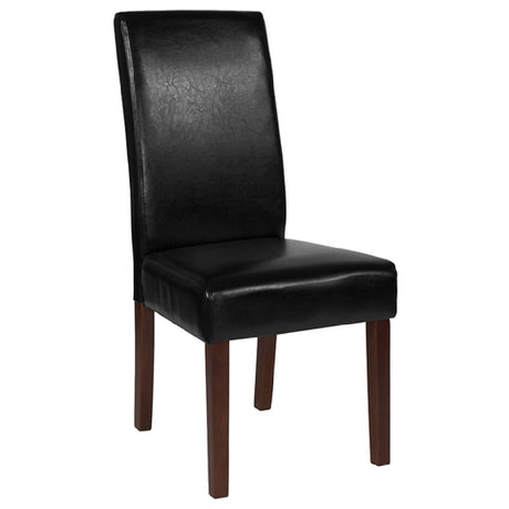 Flash Furniture QY-A37-9061-BKL-GG Greenwich Series Mid-century Design LeatherSoft Upholstered Back & Seat