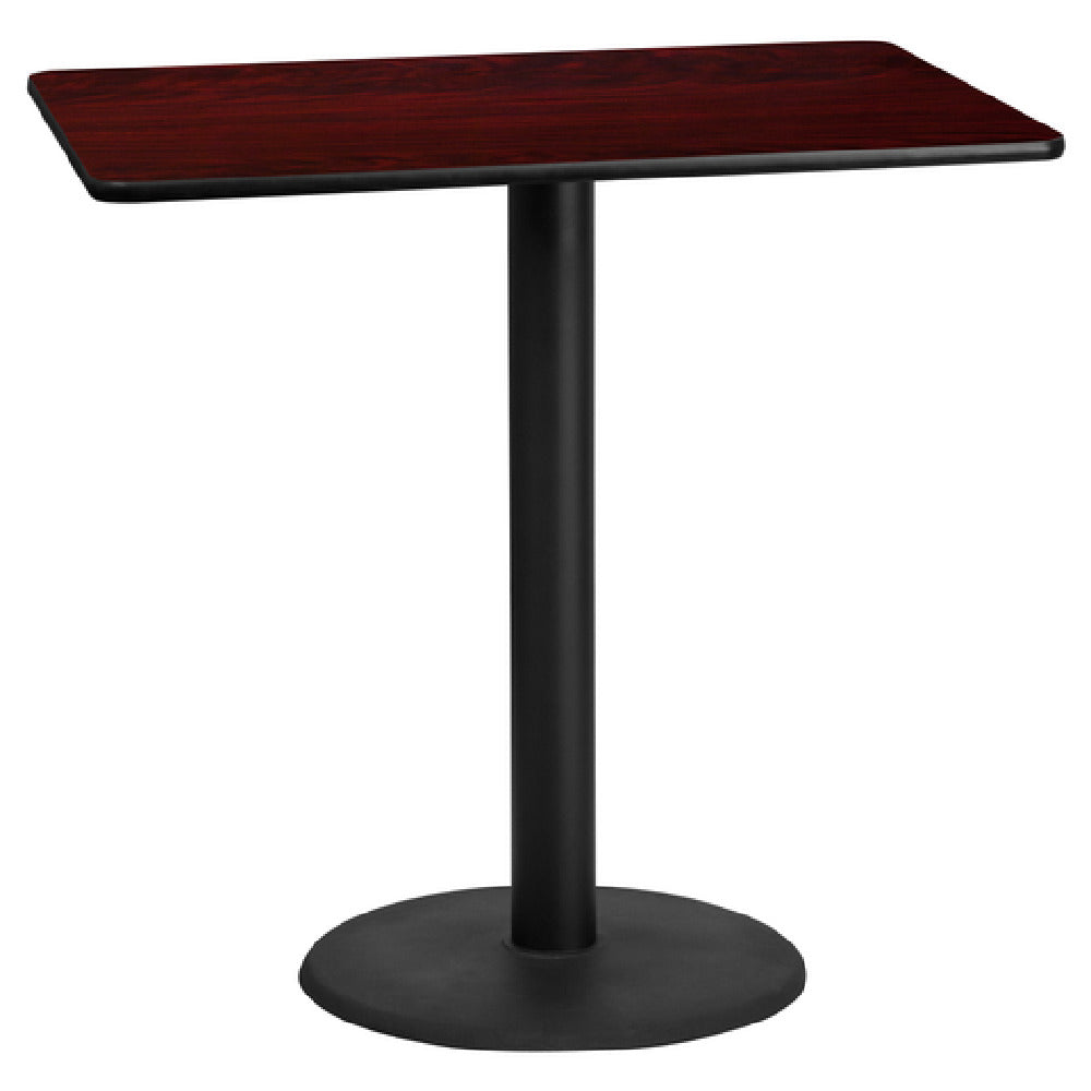 Flash Furniture XU-MAHTB-3048-TR24B-GG Table 48"W X 30"D X 43-1/8"H Bar Height