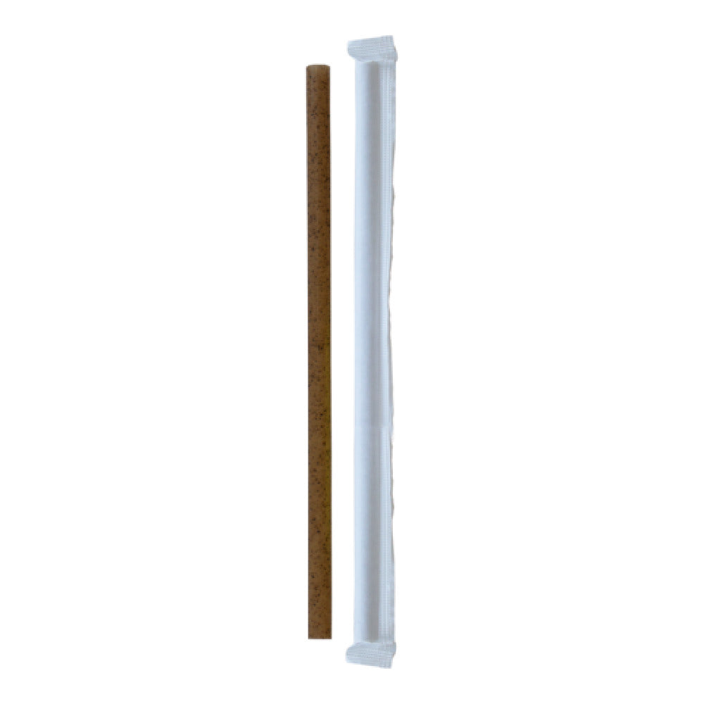 PacknWood 210CHCO19GW - Giant Straws, 0.3" Dia. X 7.75"H, Compostable