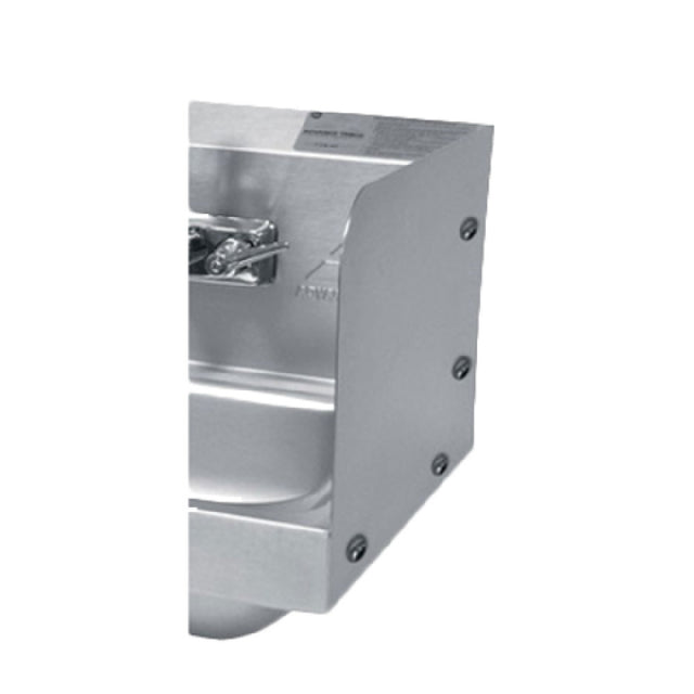 Advance Tabco 7-PS-27 Bolted Side Splash 7-3/4"H (installed Height) For Hand Sinks With 14" Wide X 10" Front-to-back Bowl