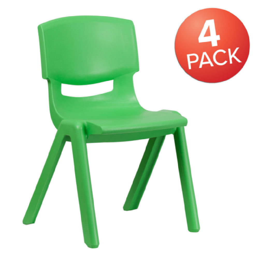 Flash Furniture 4-YU-YCX4-005-GREEN-GG Whitney Stacking Chair 309 Lb. Weight Capacity