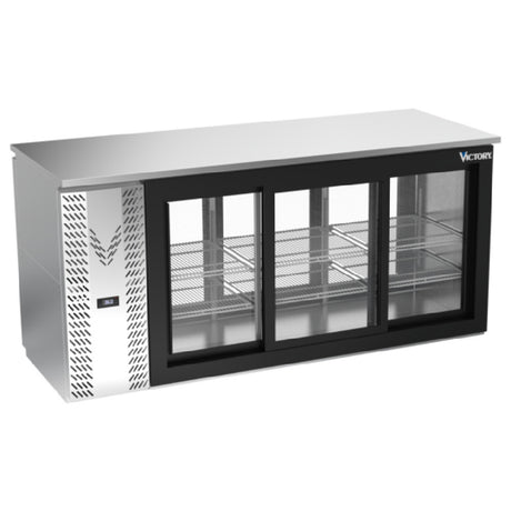 Victory VBBN72HC-GS-PT-S - Pass-Thru Back Bar Refrigerator, Three-section, 72"W X 27-7/8”D X 34"H