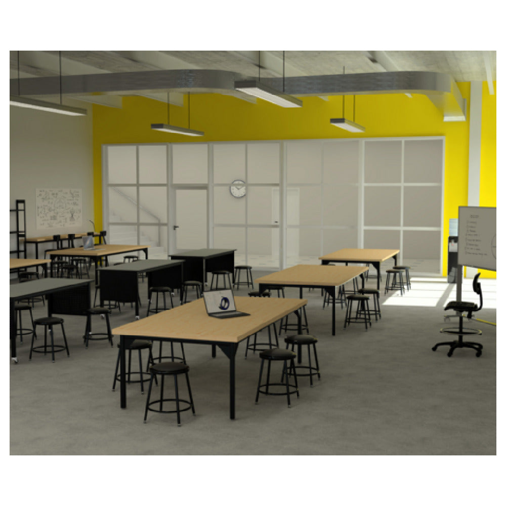 National Public Seating HDT3-2472B - NPS® Heavy Duty Steel Table, Butcherblock Top