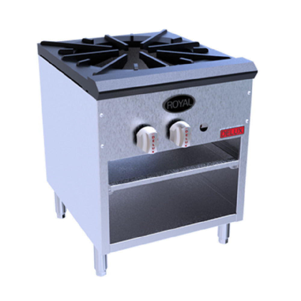 Royal Range Of California SSPR-220_NAT Delux Series Stock Pot Range (2) Three Ring Burner (2 Center Rings Rated At 50000 BTU With Control Outer Ring Rated At 50000 BTU With Control)