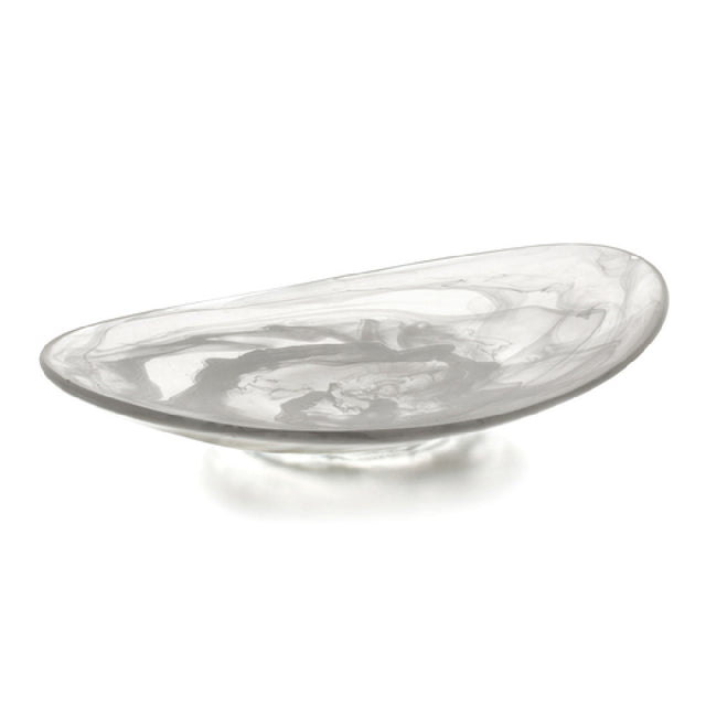 Bon Chef 59026-FROST Shallow Oval Resin Bowl 7.75" X 5" X 1" Lead Free