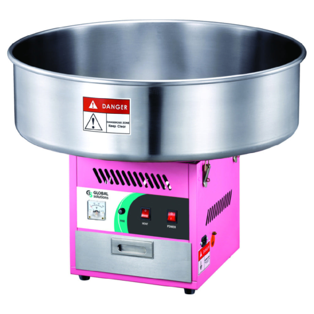 Global Solutions By Nemco GS1731 Cotton Candy Machine 28” Dia. Stainless Steel Bowl