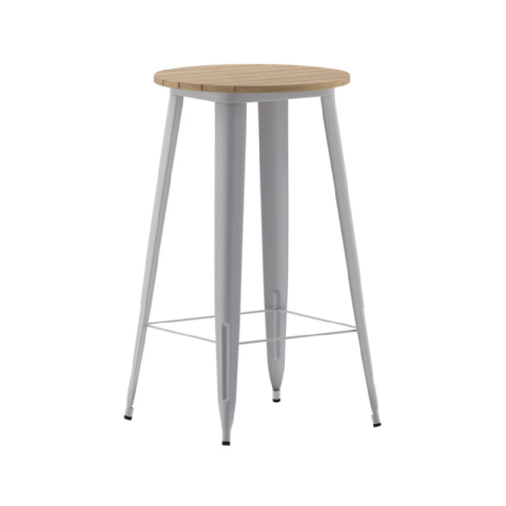 Flash Furniture JJ-T14623H-60-BRSL-GG Declan Bar Height Dining Table 23-3/4" Dia. X 42"H Round Table