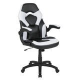 Flash Furniture CH-00095-WH-GG X10 Gaming Chair 250 Lb. Weight Capacity LeatherSoft Upholstery With Mesh Inserts