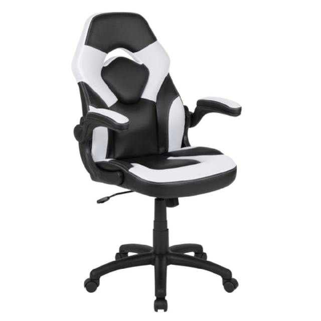 Flash Furniture CH-00095-WH-GG X10 Gaming Chair 250 Lb. Weight Capacity LeatherSoft Upholstery With Mesh Inserts