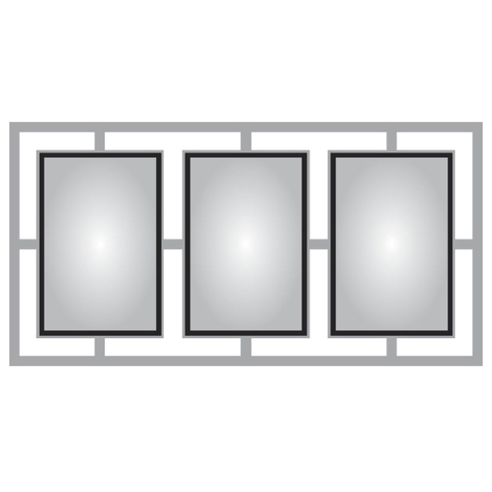Hubert 61518 - Menu Board, 3-pocket, Wall-mount