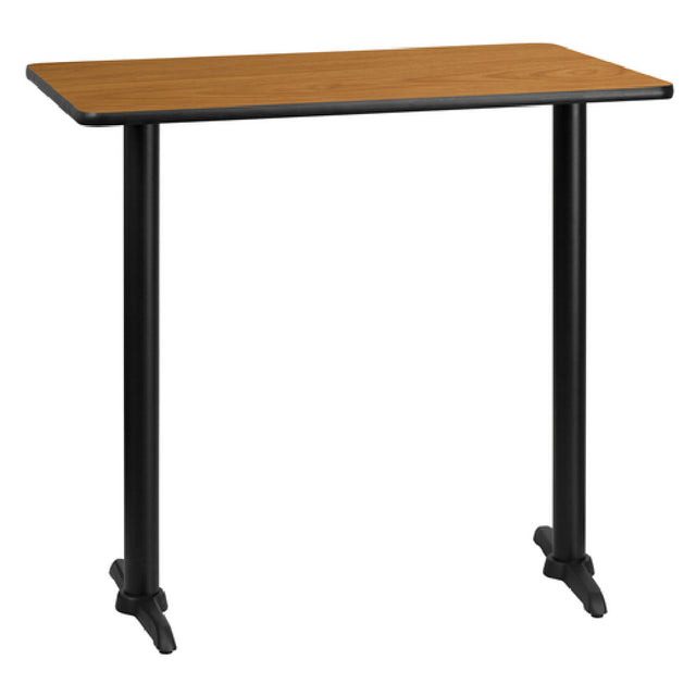 Flash Furniture XU-NATTB-3042-T0522B-GG Table 42”W X 30”D X 43-1/8”H Bar Height