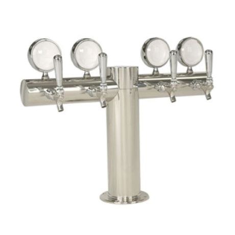 Micro Matic METRO-T-4PSSKR-M Metropolis "T" Draft Beer Tower Countertop 24"W X 16"H (height Less Medallions)