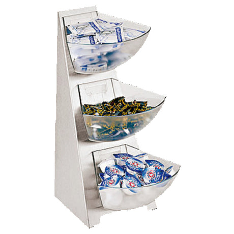 Paderno 41911-03 Condiment Tower 3-compartment Stainless Steel