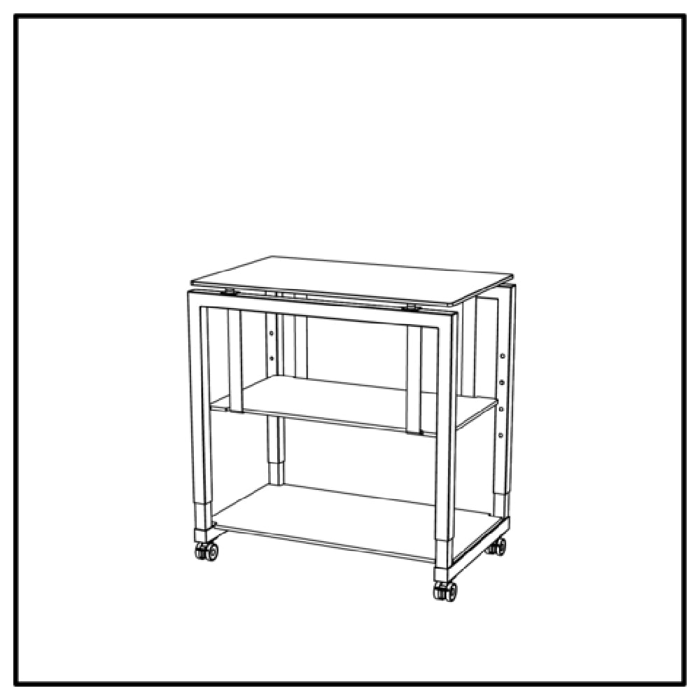 Bauscher Hepp VE-51041 - Venta® Service Cart, Stage 50 XS, On Castors With Integrated Height Adjustment