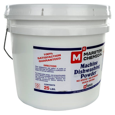 Marston Chemical 300009 Machine Dishwashing Powder 25 Lbs No Spots