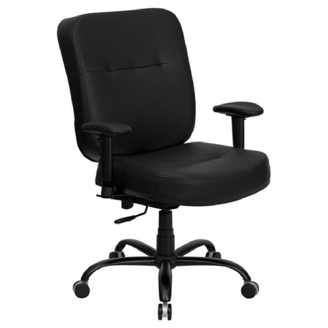 Flash Furniture WL-735SYG-BK-LEA-A-GG Hercules Series Big & Tall Executive Swivel Office Chair