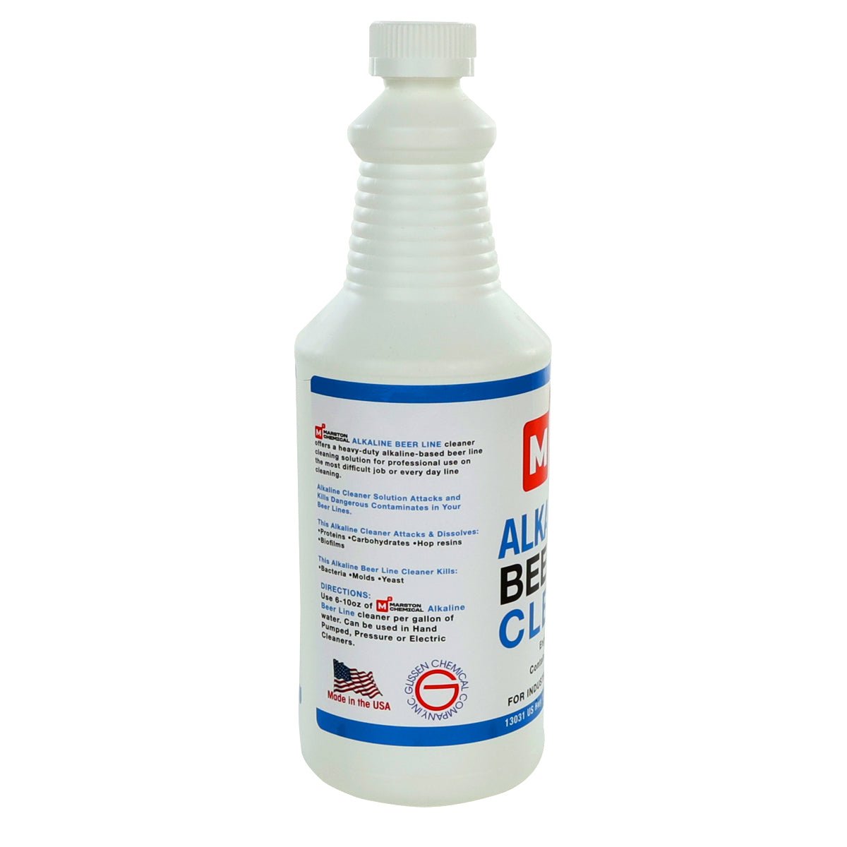 Marston Chemical 300189 Alkaline Beer Line Cleaner 32 Oz Heavy-duty Alkaline-based Beer Line Cleaning Solution