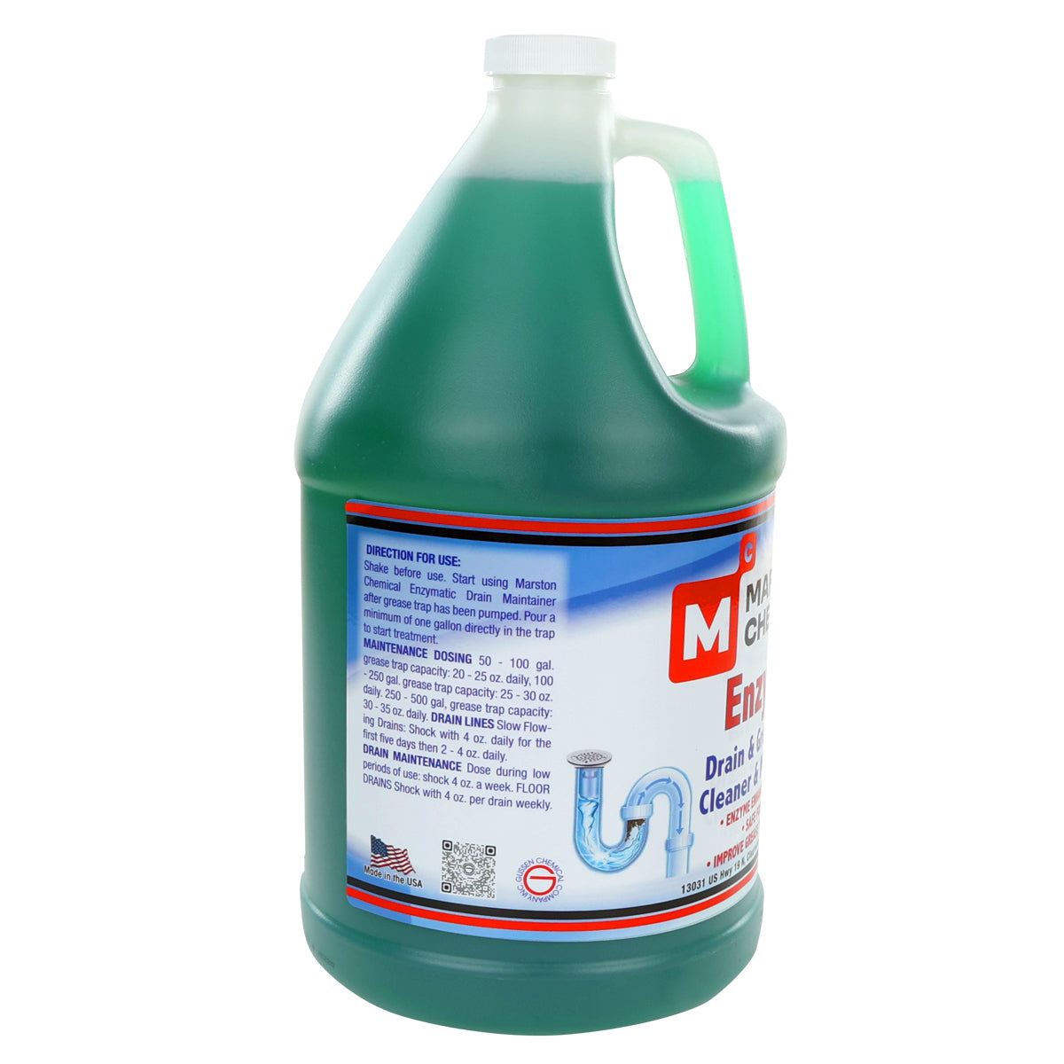 Marston Chemical 300194 Enzyme Drain Cleaner 1 Gal Enzyme Enhanced Formula