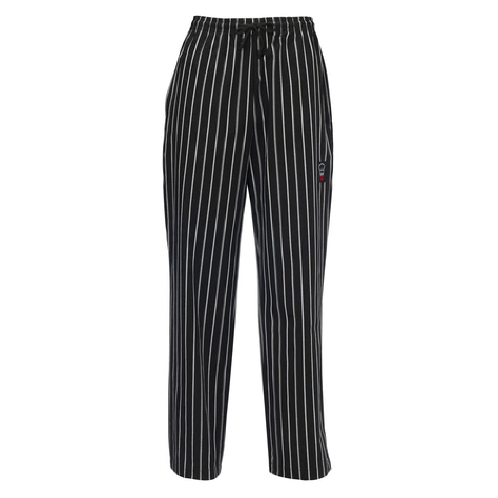 Winco UNF-3CL Newbury Chef Pants Relaxed Fit Elastic Waistband With Drawstring