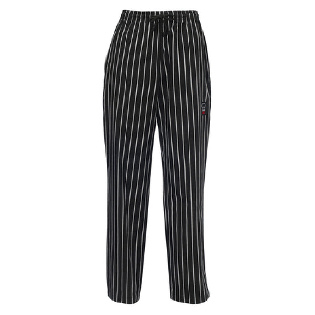 Winco UNF-3CXL Newbury Chef Pants Relaxed Fit Elastic Waistband With Drawstring