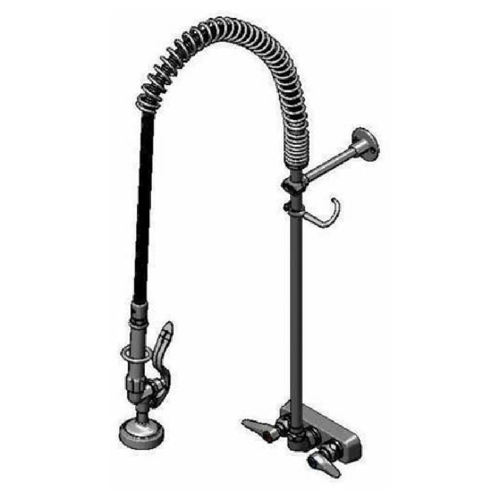 T&S Brass B-5115-B-22R EasyInstall Workboard Pre-Rinse Unit Wall Mount Mixing Faucet