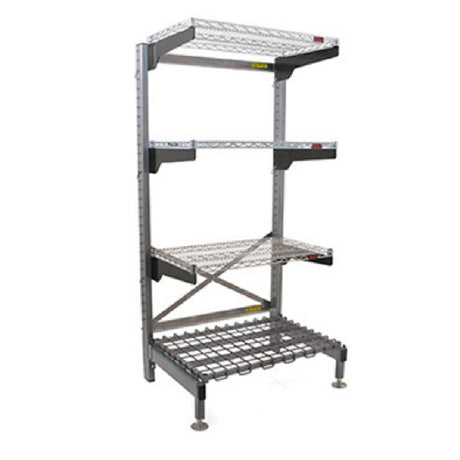 Eagle Q2148VG76-4D Q-LEVER Cantilever Shelving Unit 4-tier 52"W X 26"D X 76"H Overall Size