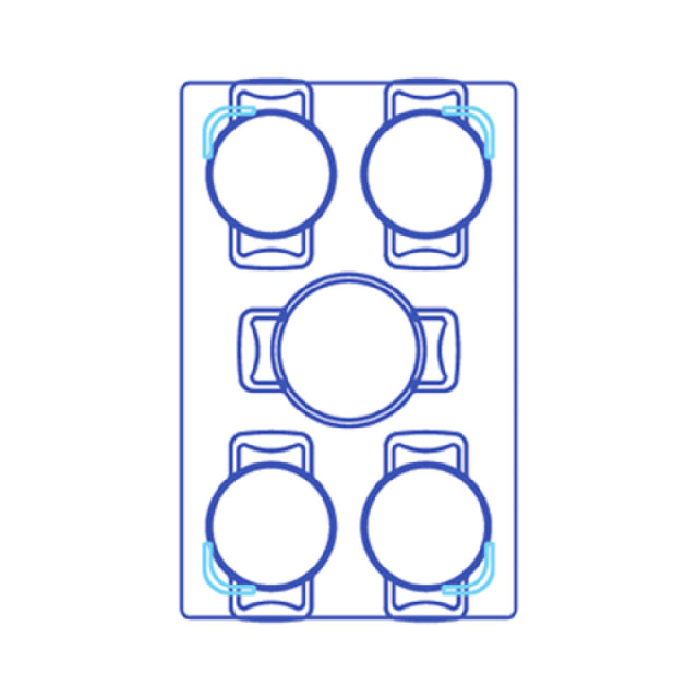 Tablecraft CW1020BRS Hot Food Template 13-1/2" X 21-5/8" (fits Well Size: 11-7/8" X 19-7/8")