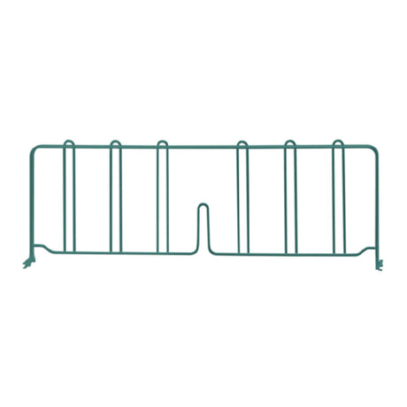 Quantum DIV24P Wire Shelf Divider 24"D X 8"H Green Epoxy Antimicrobial Finish