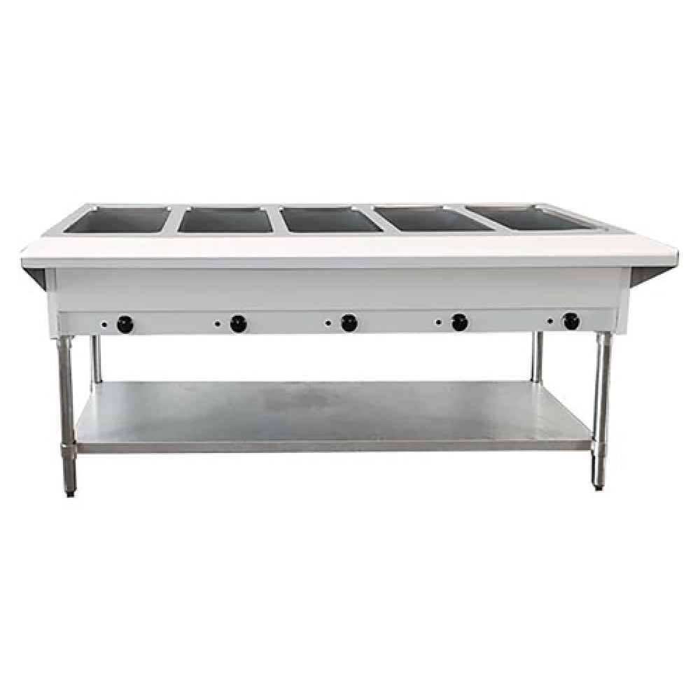 Omcan 46648 (FW-CN-0005-FH) Electric Open Well Steam Table 72"W X 30"D X 34"H