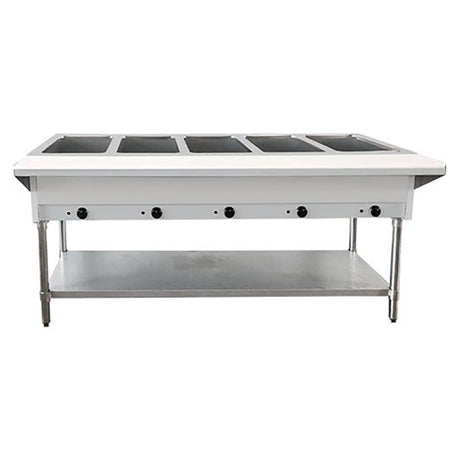 Omcan 46648 (FW-CN-0005-FH) Electric Open Well Steam Table 72"W X 30"D X 34"H