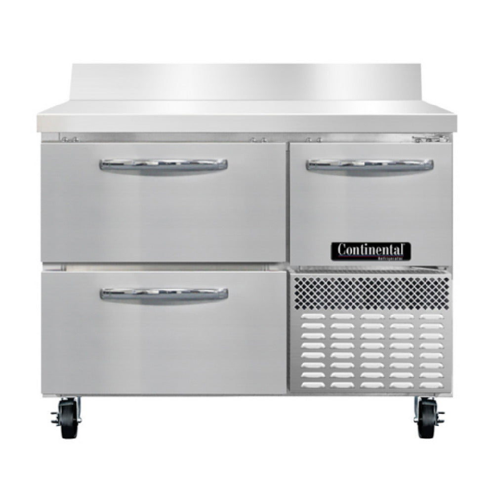 Continental Refrigerator RA43SNBS-D Refrigerated Base Shallow Depth Worktop Unit