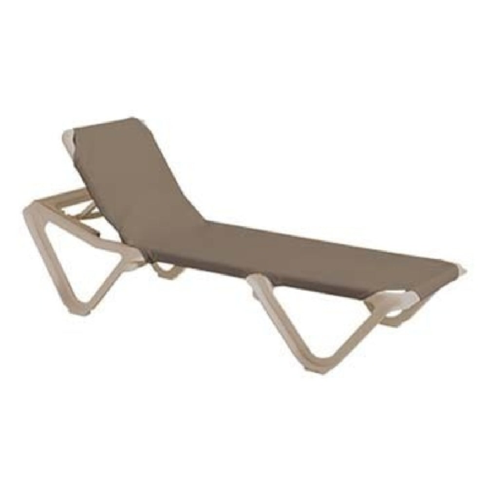 Grosfillex US155181 Nautical Chaise Stackable Without Arms