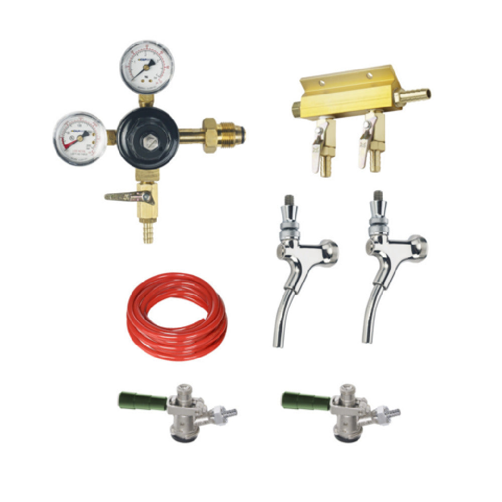 Krowne WINEKIT2 Wine Kit For Unit With (2) Faucet Includes: Primary Regulator With Nitrogen Adapter