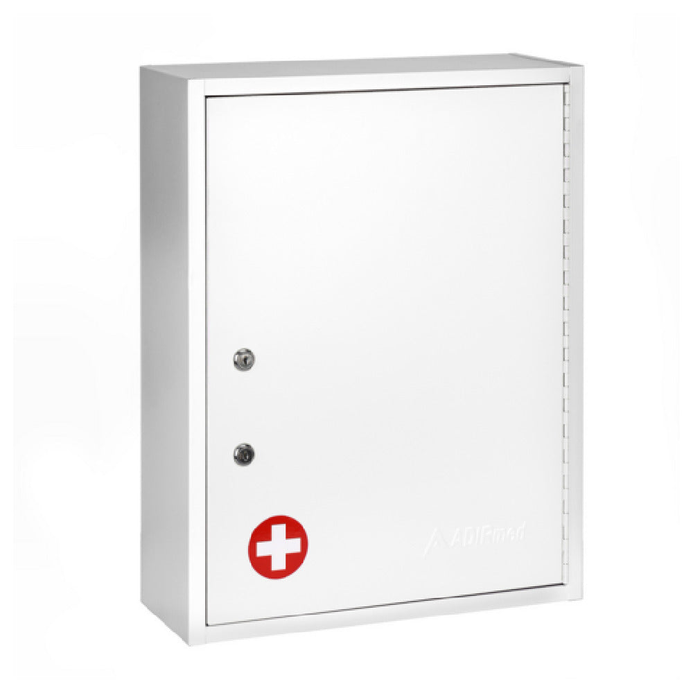 Alpine Industries ADI999-04-WHI Medical Security Cabinet 16"W X 6"D X 21"H Large Dual Lock