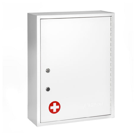 Alpine Industries ADI999-04-WHI Medical Security Cabinet 16"W X 6"D X 21"H Large Dual Lock