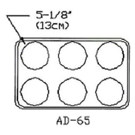 Atlas Metal AD-65 Adapter Plate With (6) 5-1/8" Inset Holes Full Perimeter Beaded Edge