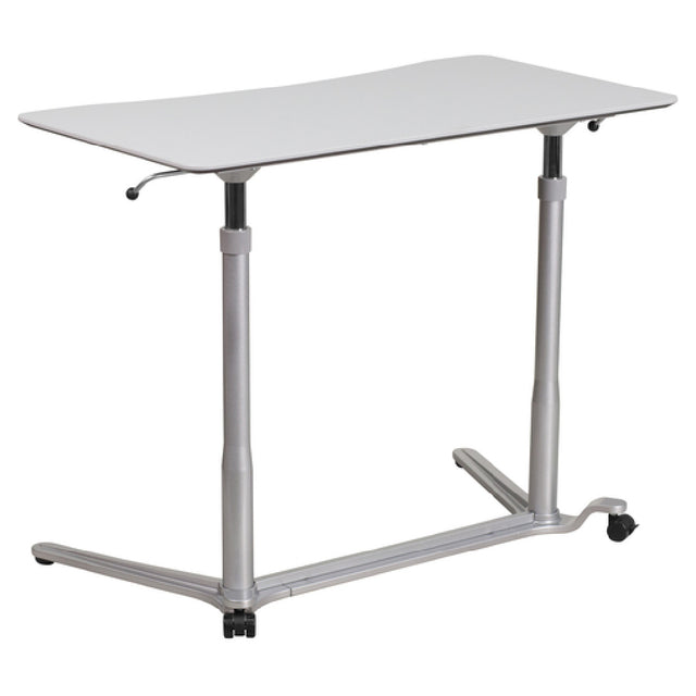 Flash Furniture NAN-IP-6-1-GG Sit-Down/Stand-Up Computer Desk 37-3/8"W X 20-1/2"D X 29" To 40-3/4" Adjustable Height