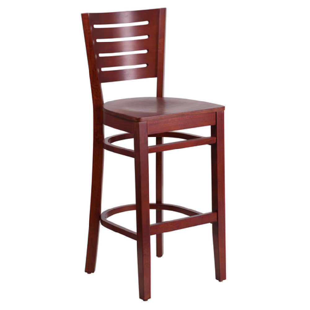 Flash Furniture XU-DG-W0108BBAR-MAH-MAH-GG Darby Series Bar Stool Wood Slat Back