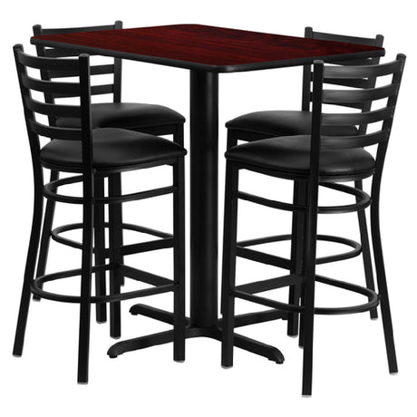 Flash Furniture HDBF1018-GG Table And Bar Stool Set Includes (1) 24"W X 42"D X 42"H Table