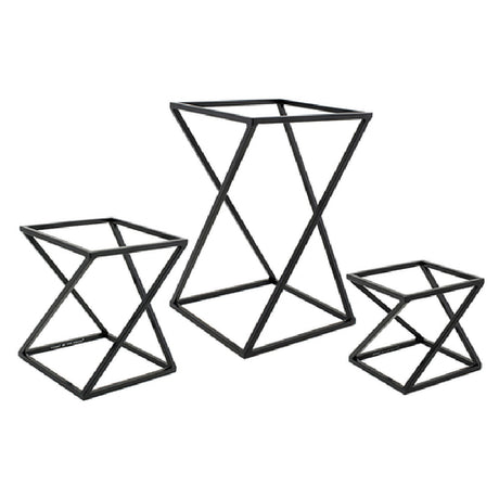 FOH BRI005BKI28 B³ Buffet Building Blocks® Twist Display Riser Set Of 3 (1) 5-3/4"W X 5-3/4"D X 5-1/2"H