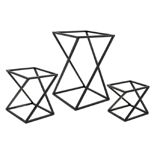 FOH BRI005BKI28 B³ Buffet Building Blocks® Twist Display Riser Set Of 3 (1) 5-3/4"W X 5-3/4"D X 5-1/2"H