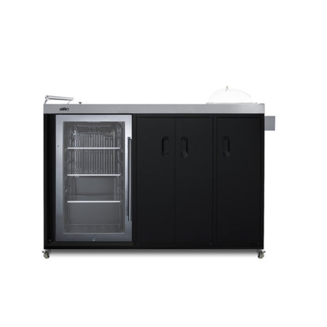 Summit CARTOS54RG Portable Outdoor Kitchenette With Glass Door Refrigerator 58"W