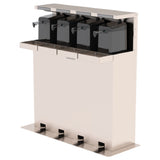 Lakeside 159870N-1 Safe-Serv™ Hands-Free Condiment Station Quad 46-1/2"W X 18"D X 46-1/4"H