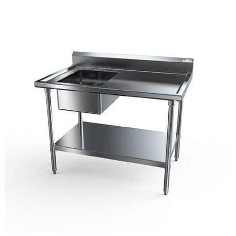 NBR Equipment PTS-1620L6 Premium Work Table With Prep Sink 72"W X 30"D X 40-3/4"H Overall Size