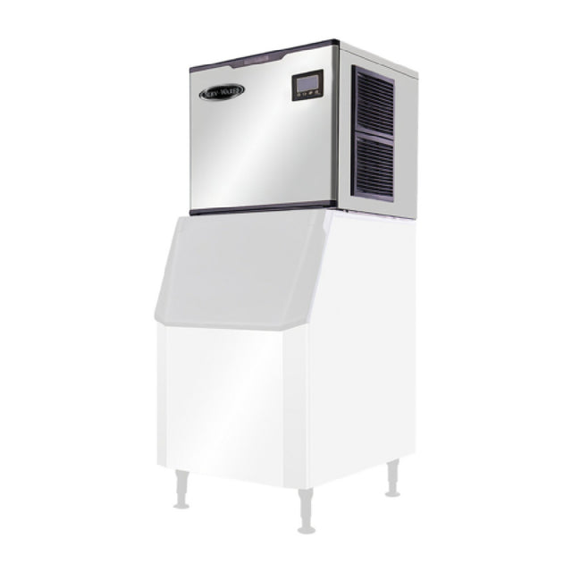 Serv-Ware SWM30-700H - Serv-Ware Ice Machine - 700 Lb Production - 30" Wide - Dimensions: 29.92"W X 23.39"D X 22.24"H - Modular Head - Half Cube - LED Lighting - Exterior Material: Stainless Steel - Interior Material: Stainless Steel - R290 Refrigerant - BTU/H: 5118 - Defrosting: Automatic Operation - 1/4 HP - 220v/60/1-ph